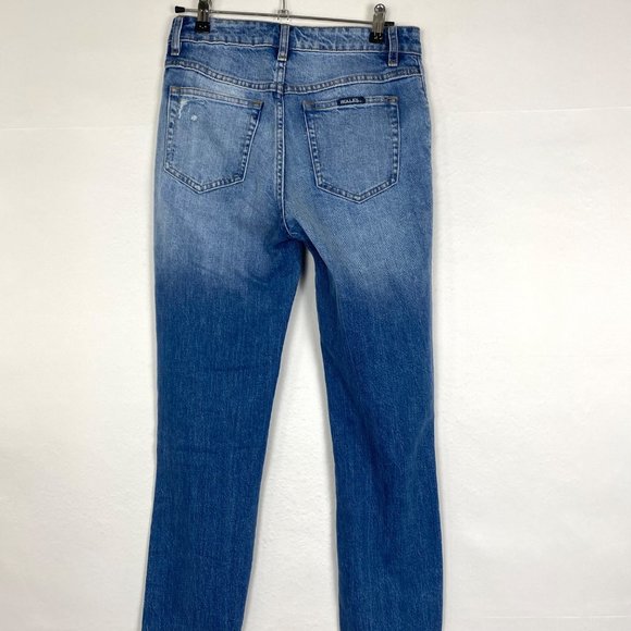 ROLLA'S Miller Mid-High Rise Distressed Slim Straight Leg Jeans Blue 24 - Picture 5 of 9